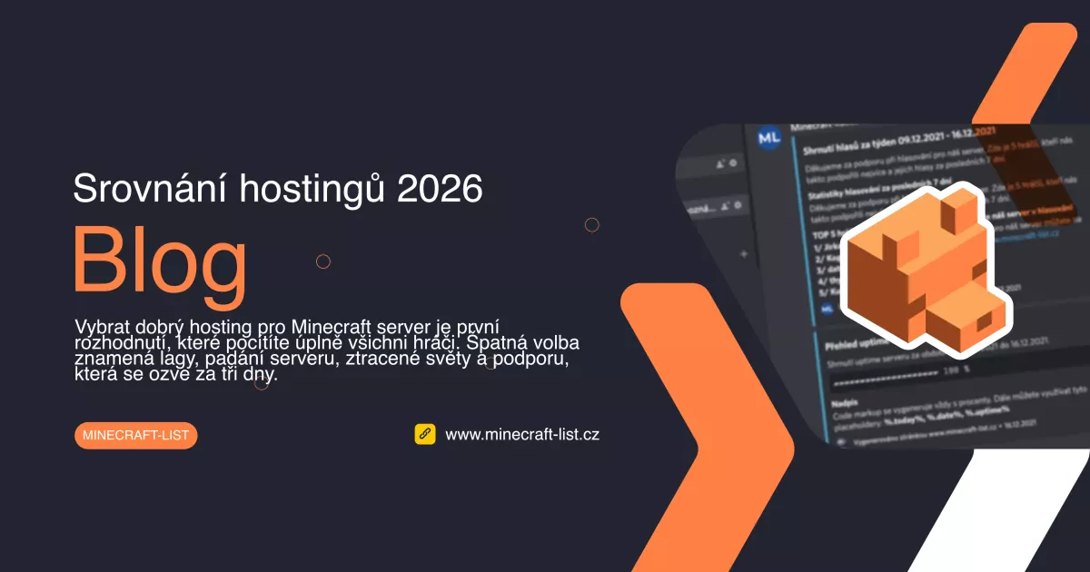 Srovnání minecraft hostingů 2026